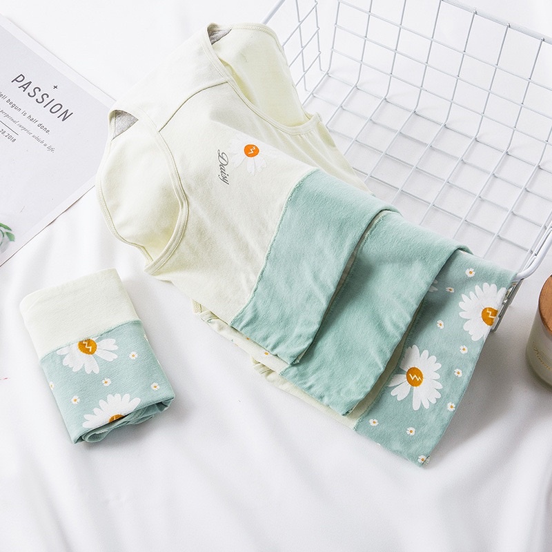 Quần Lót Nữ Cạp Cao - Quần Cotton Hoa Cúc Gen Bụng Kháng Khuẩn Cao Cấp S58