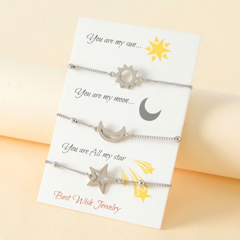 Flgo Vòng Tay Tình Bạn Mặt Trời Mặt Trăng Ngôi Sao Phù Hợp Cho Tình Bạn Đi Ra Ngoài