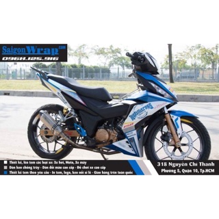 Tem chế Winner 150 MOTUL Trắng-Xanh