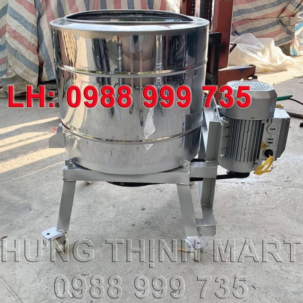 Máy vắt kiệt, vắt li tâm, lọc bã và nước riêng mô tơ 1,1kW, chân máy có bánh xe dễ dàng di chuyển.