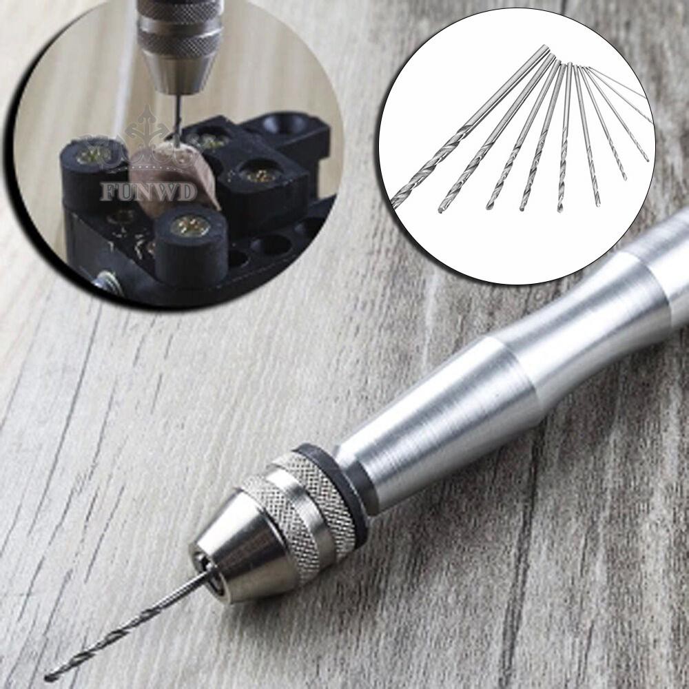 Máy khoan nhôm cầm tay mini với 10 mũi khoan nhỏ đi kèm tiện lợi