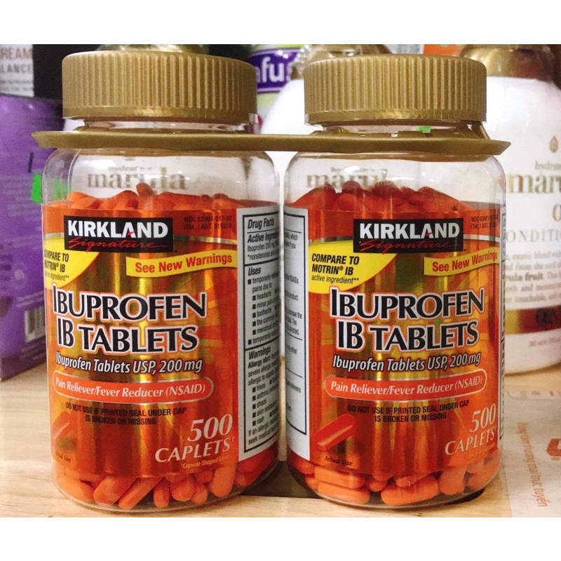🍀Viên uống Ibuprofen IB Tablets Kirkland Signature 500 viên của Mỹ