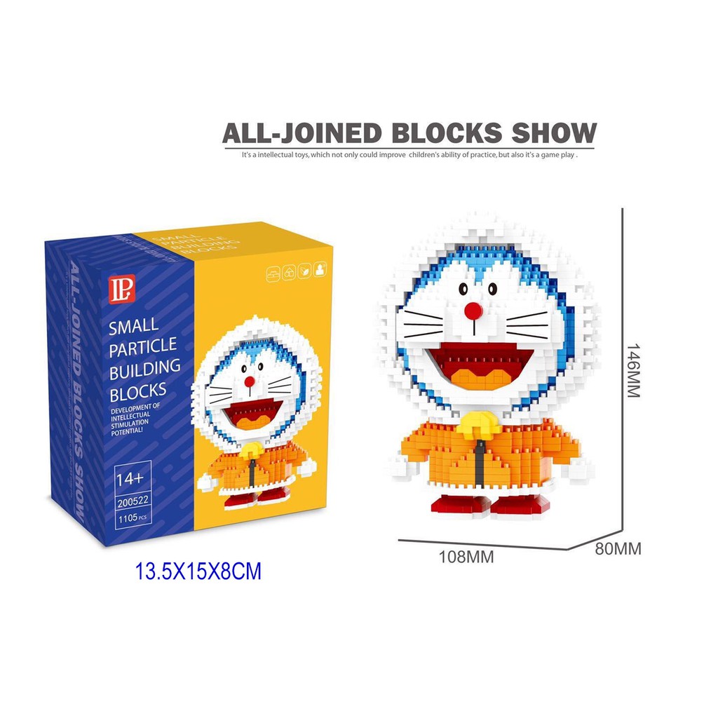 Xếp hình Le go doremon  đồ chơi xếp hình Doremon Nanoblocks Mẫu nano blocks cho bé trai bé gái