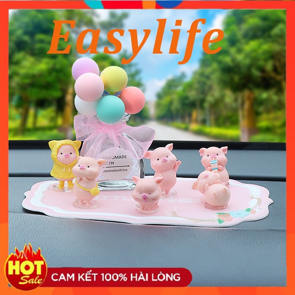 Mô Hình Trang Trí Esasylife Set 6 Chú Heo Con Dễ Thương Để Bàn Làm Việc, Xe Hơi, Ô Tô, Bàn Học, Phòng Khách Giá Rẻ