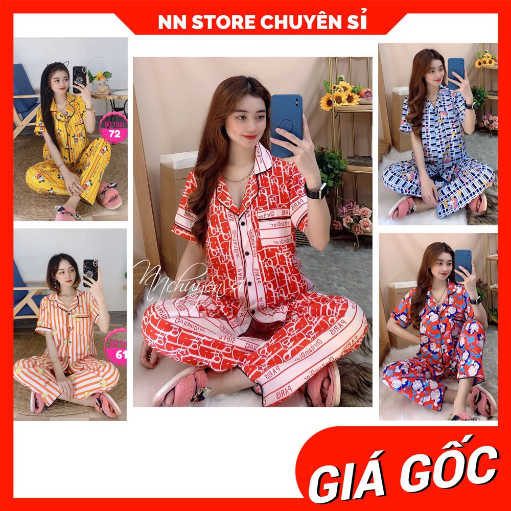 Đồ bộ pijama nữ mặc nhà phom 60kg chất kate thái mềm mịn in hình doremon in hình hoạt hình dễ thương DBT tổng hợp