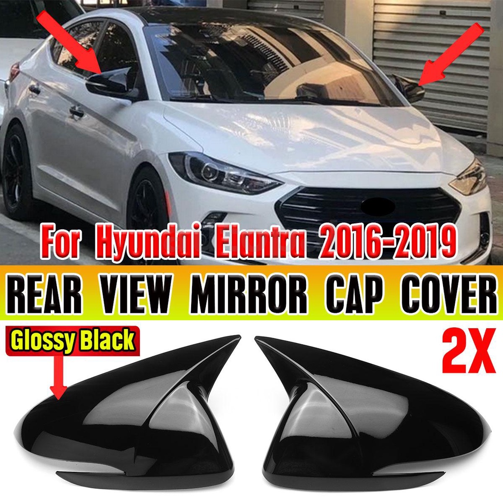 Ốp Gương Chiếu Hậu Trái & Phải Bóng Cho Hyundai Elantra 2016-2019