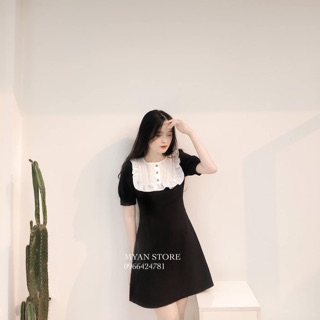 Váy đáp ren thô trắng