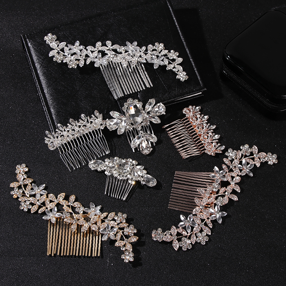 Lược cài tóc đính đá lấp lánh cho cô dâu