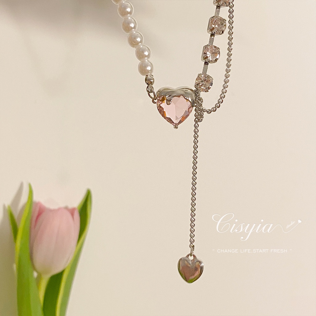 Vòng cổ Đính Ngọc Trai Nhân Tạo Thiết Kế Tinh Tế Thời Trang