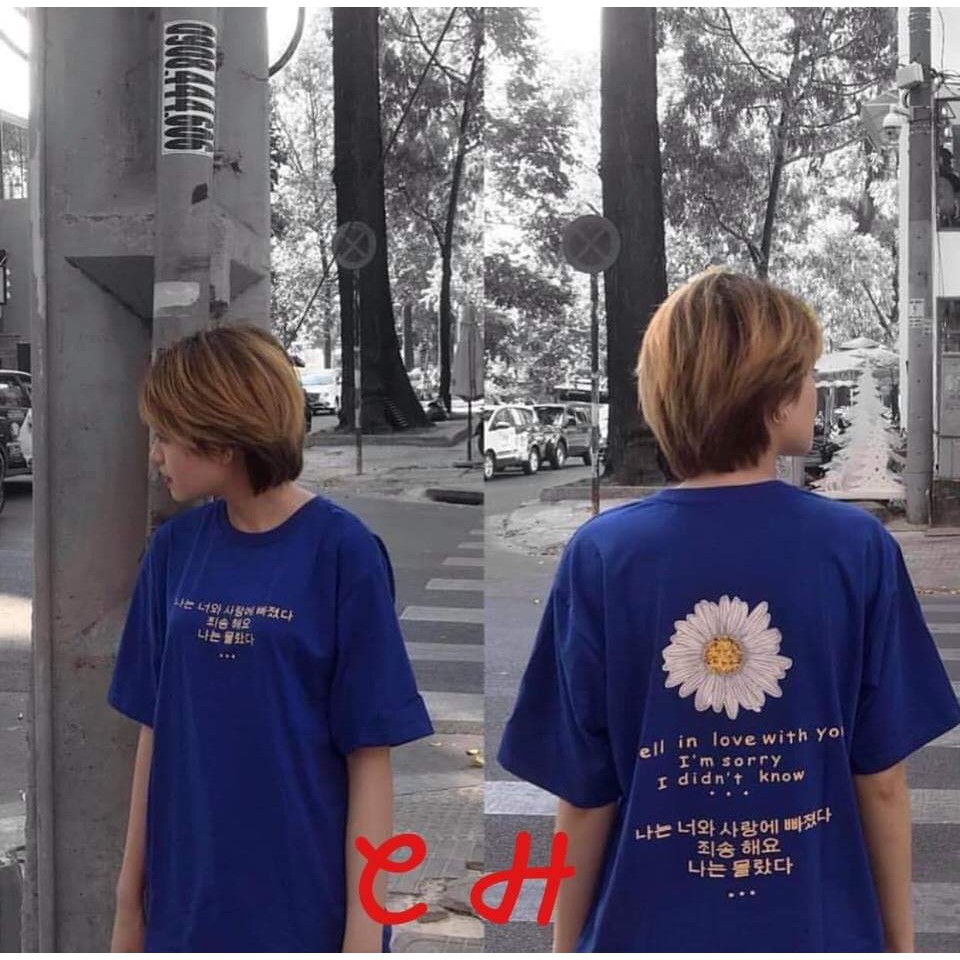 [FREESHIP ĐƠN TỪ 50K] Áo phông hoa cúc in lưng chữ ngực MVA0319