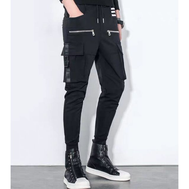 Quần jogger kaki túi hộp dây kéo