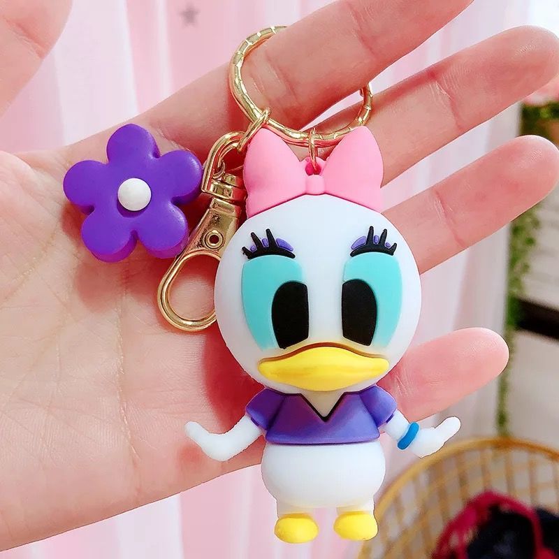 MINNIE DONALD DUCK Móc Khóa Hình Nhân Vật Hoạt Hình Dễ Thương