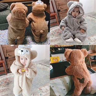 Bộ đồ ngủ liền thân hình gấu dễ thương xinh xắn