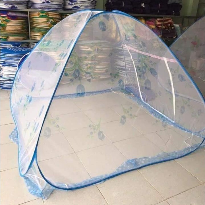 [FREESHIP] MÙNG CHỤP HOA VĂN XẾP GỌN (1m8, 2m2, EM BÉ)