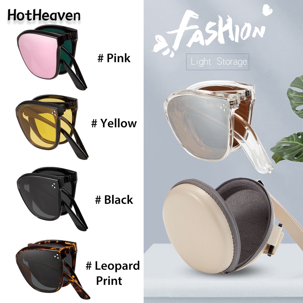 Kính Chống Tia UV400 Gọng Nhựa Tròng Gấp 5 Màu Sắc Thời Trang Unisex