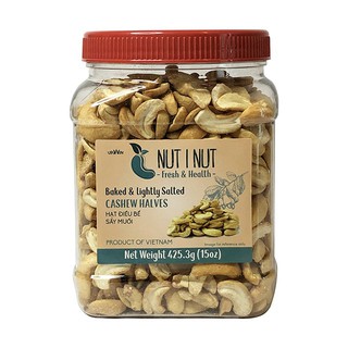 Hạt Điều 🍑 NUT I NUT 🍑 Hạt Điều Sấy Muối Vỡ Đôi Hũ 425.3 Gram Hàng Sấy Cao Cấp Không Phải Hạt Điều Rang Muối
