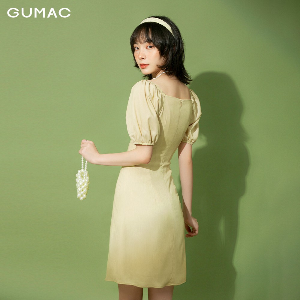 Đầm thun nữ nhún ngực GUMAC cổ vuông dễ thương đủ màu đủ size DB148 | BigBuy360 - bigbuy360.vn