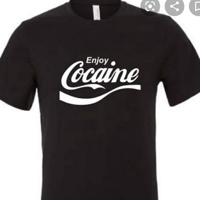 COCA COLA Cocaine Áo Thun In Chữ Cocaine Enjoy Độc Đáo