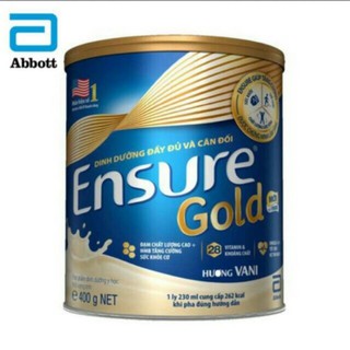 Sữa bột Ensure gold 400g t8/2022 hương vani