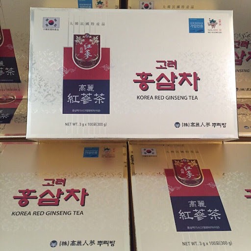 Trà Nhân Sâm Hộp 100 Gói Giảm Mệt Mỏi Căng Thẳng Korea Red Ginseng Tea