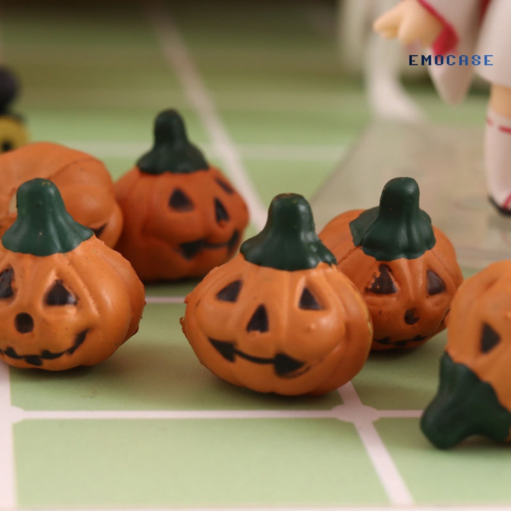 Set 2 Mô Hình Bí Ngô Mini Trang Trí Nhà Búp Bê