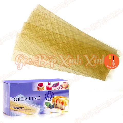 (Bán lẻ) 5 lá gelatin Ewald (Đức)