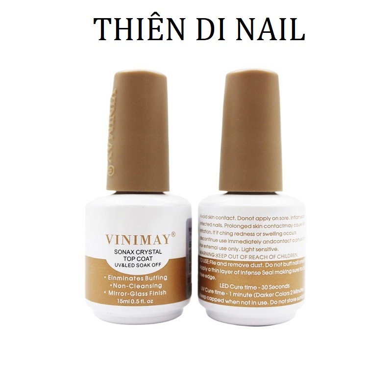 Top kim cương Vinimay siêu bóng siêu bền 15ml, top pha lê Thiên Di Nail
