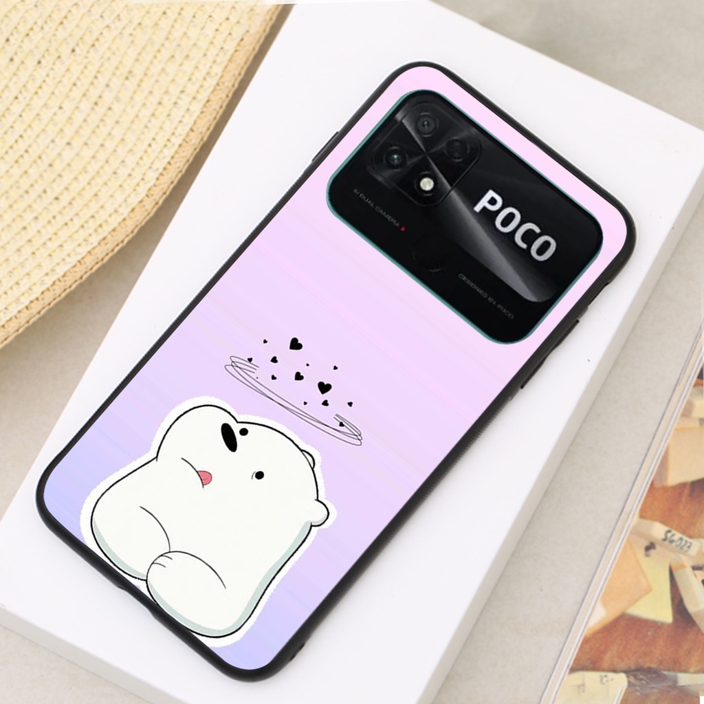 Ốp lưng Xiaomi Poco C40 gấu hồng siêu dễ thương đẹp thể thao giá rẻ