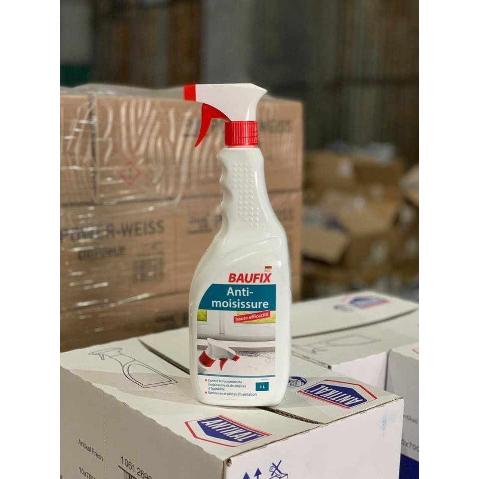 Chất tẩy nấm mốc trên tường, cửa ra vào, cửa sổ, nền nhà Baufix Anti-moisissure 1L