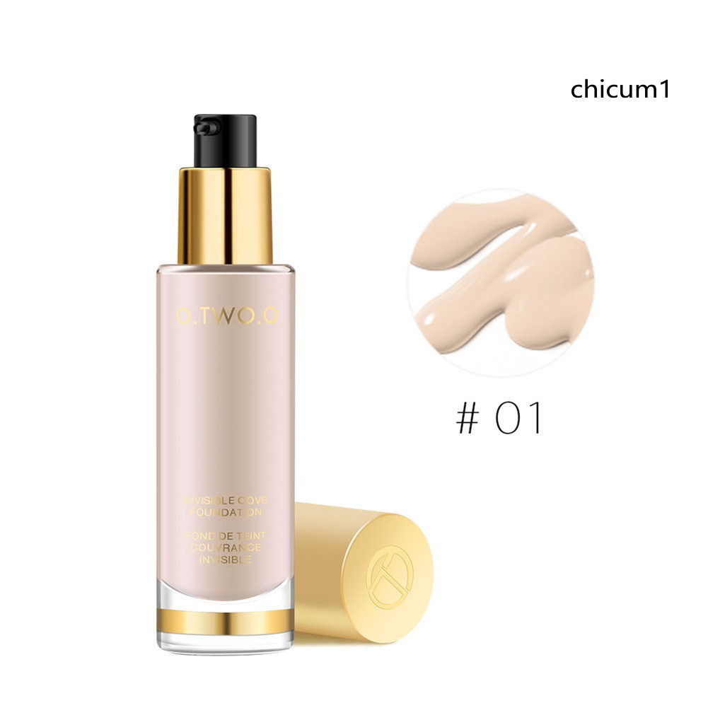[Hàng mới về] Kem nền che khuyết điểm Otwoo dạng lỏng dưỡng ẩm kiểm soát dầu trang điểm lâu trôi mềm mịn