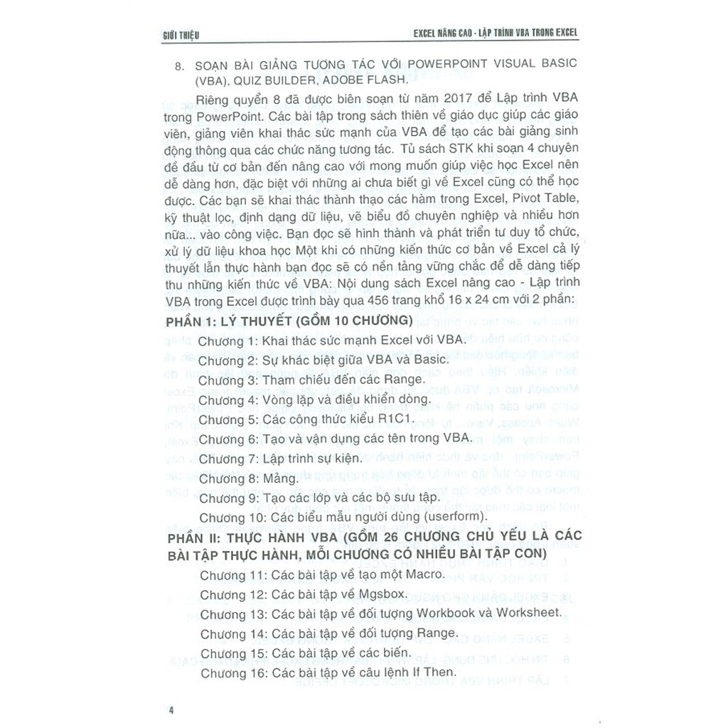 Sách - Excel Nâng Cao - Lập Trình Vba Trong Excel