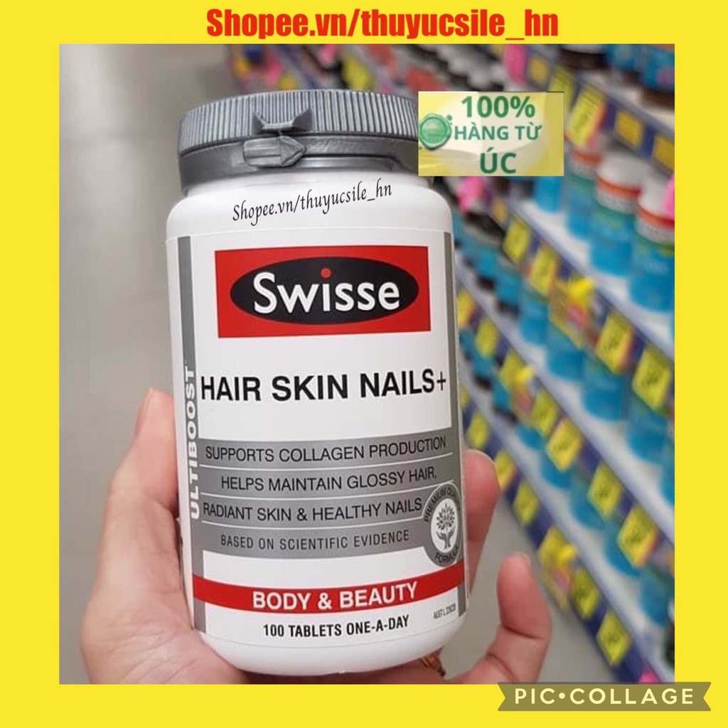 Viên uống đẹp da móng tóc Swisse Hair Skin Nails