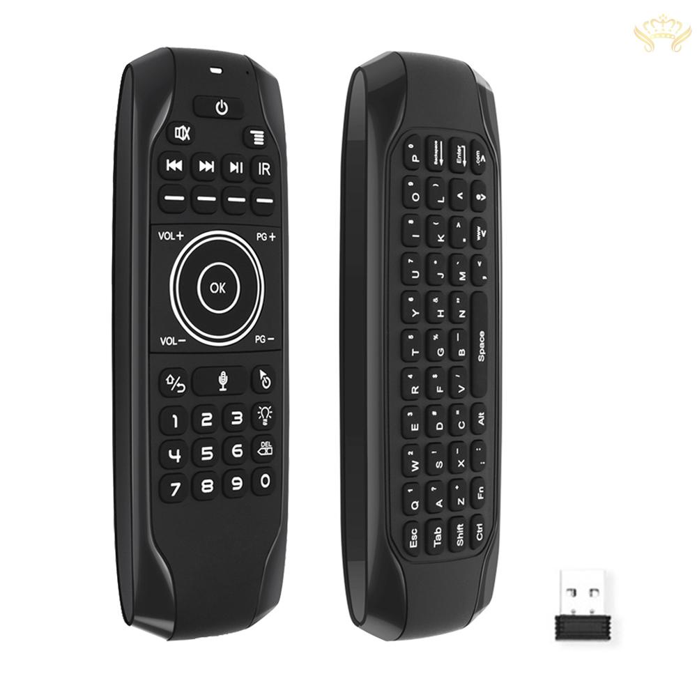 Bàn Phím Không Dây 2.4G Cảm Biến Giọng Nói 6 Trục Có Đèn Nền Dành Cho Smart TV Android TV BOX PC