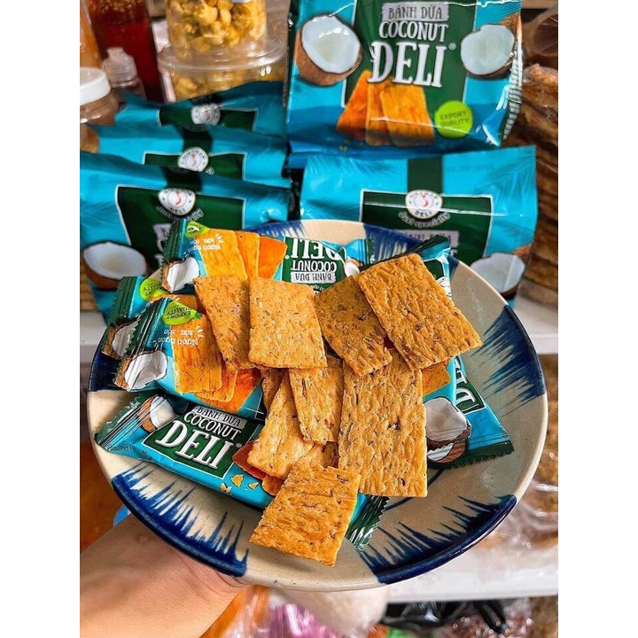 Bánh dừa nướng/đậu phộng Deli gói 170g