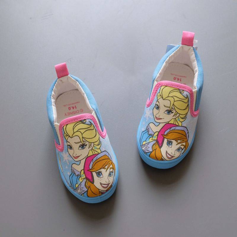 DISNEY Gp1 Giày Lười Vải canvas Đế Bằng Chống Trượt In Hình Chuột mickey Cho Bé pg1