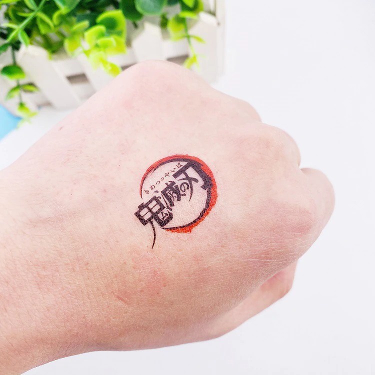 Hình xăm dán manga anime Kimetsu no Yaiba Demon Slayer mini tattoo vài ngày trôi dễ thay đổi mẫu -  VP109