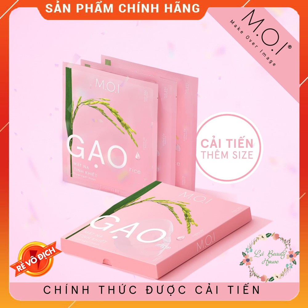 COMBO 10 Hộp Mặt Nạ GẠO Tinh Khiết MOI Trắng Da Thải Độc Hồ Ngọc Hà [CHÍNH HÃNG]