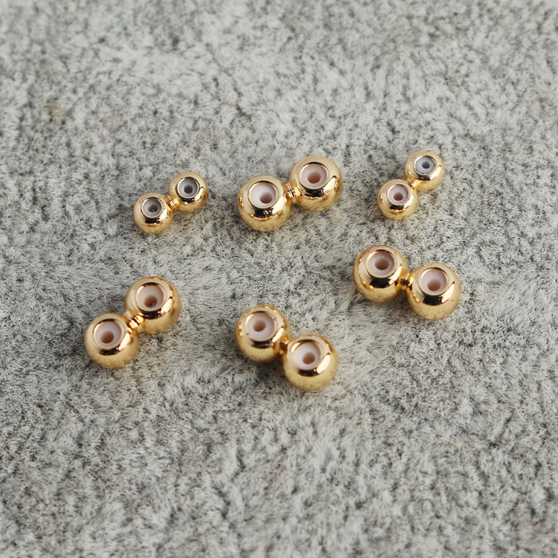 Hạt cườm silicon đồng mạ vàng 14k điều chỉnh làm đồ trang trí
