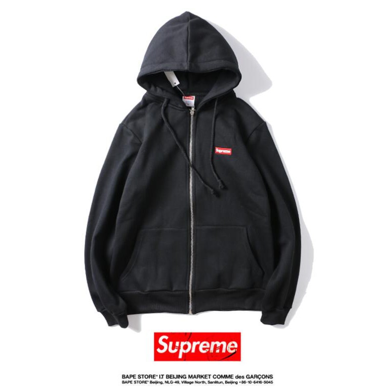 Áo Hoodie Vải Cotton In Chữ Supreme Thời Trang Cho Nam Nữ