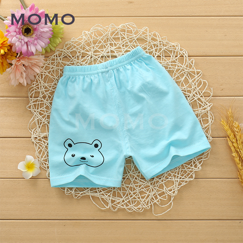 Quần Short Cotton Màu Trơn Kẻ Sọc Xinh Xắn Cho Bé 1-7 Tuổi