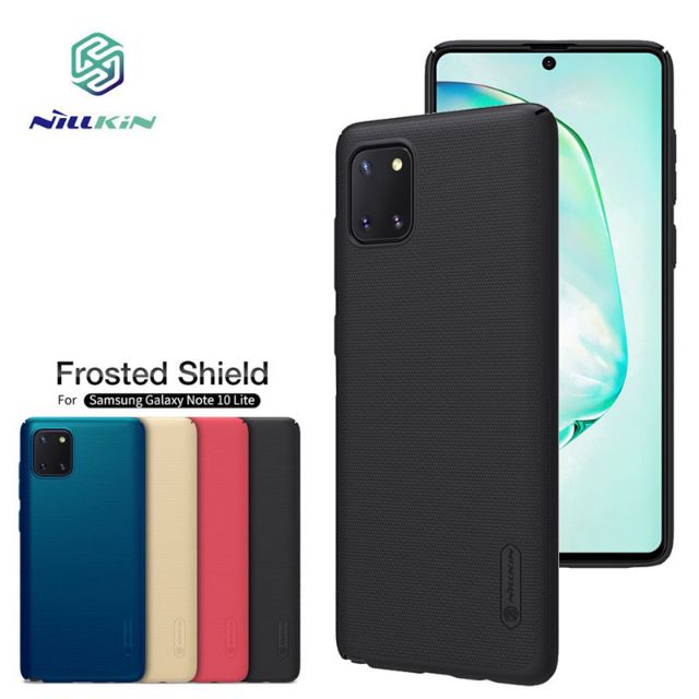 Ốp lưng Nillkin sần cho Galaxy Note 10 Lite Nhựa cứng PC chống vân tay ( Tặng giá đỡ )