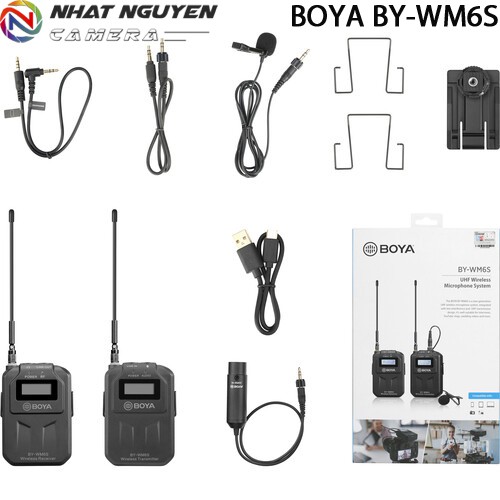 Micro không dây BOYA BY-WM6S - Mic Boya BY WM6S - Bảo hành 12 tháng