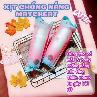 Xịt chống nắng nâng tone May Create , chống nước 150ML