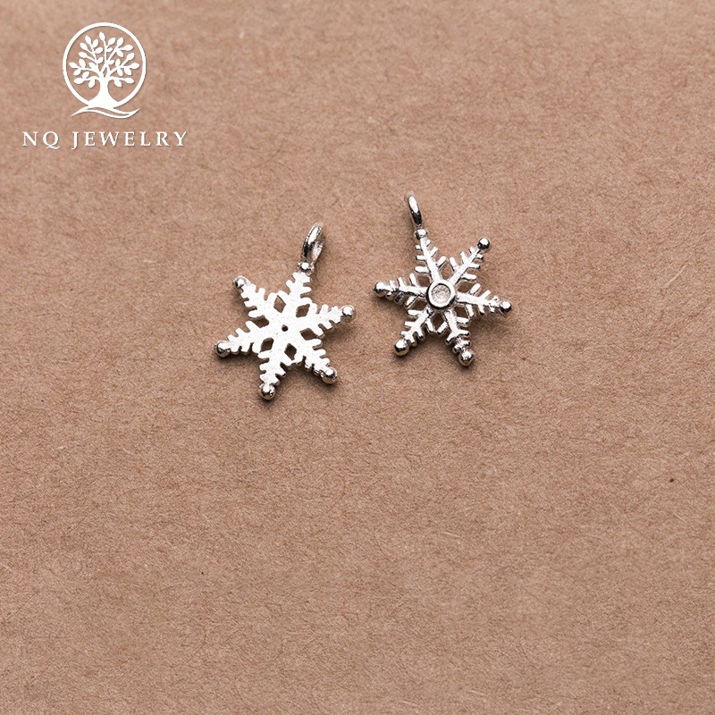 Charm bạc bông tuyết mặt treo - NQ Jewelry