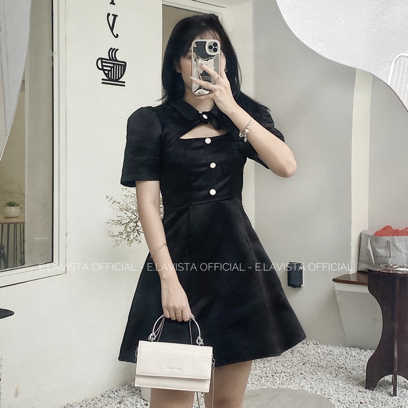 MARY ROSE SET | Set Áo Váy Hai Dây Tacta Cúc Ngọc Tiểu Thư Hàng Thiết Kế  ELAVISTA