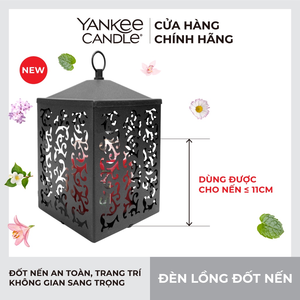 Đèn lồng đốt nến Cottage Lantern Yankee Candle - Black