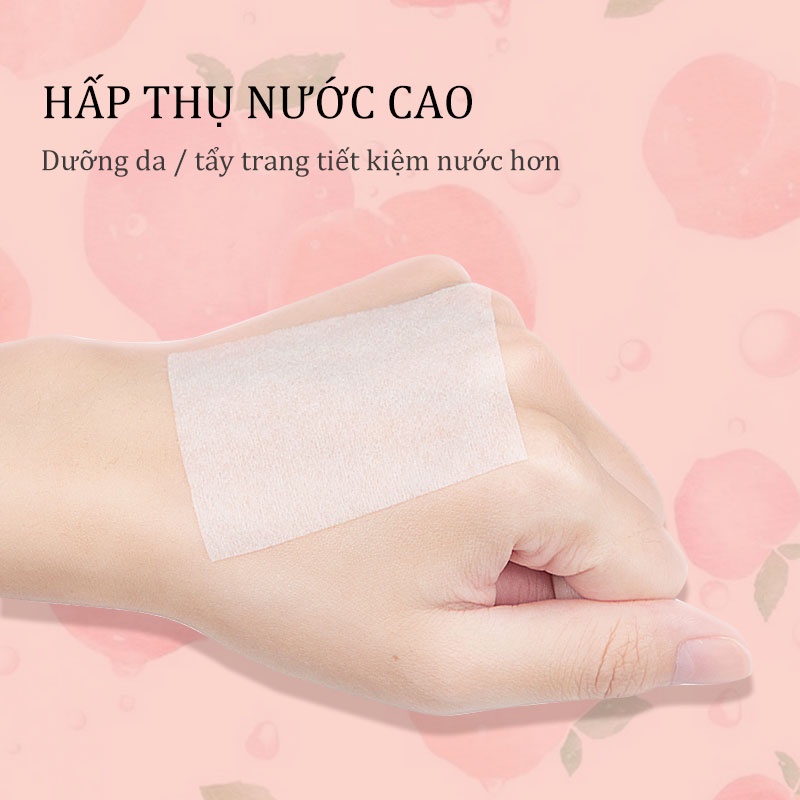 [Kiss Beauty] Bông tẩy trang 100% cotton 3 lớp mềm mịn thấm hút cực tốt 50 miếng/bịch KB-HZM