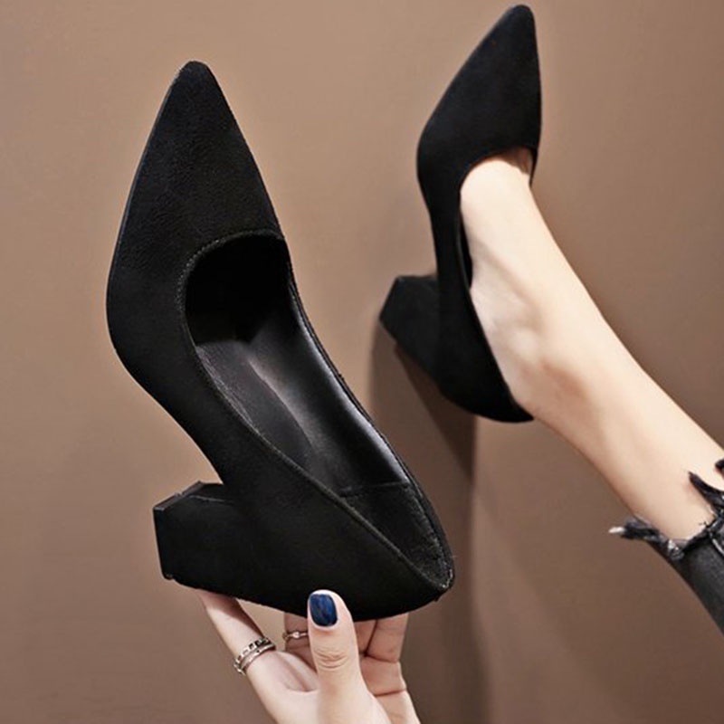 Giày cao gót  IELGY mũi nhọn phong cách âu mỹ cho nữ