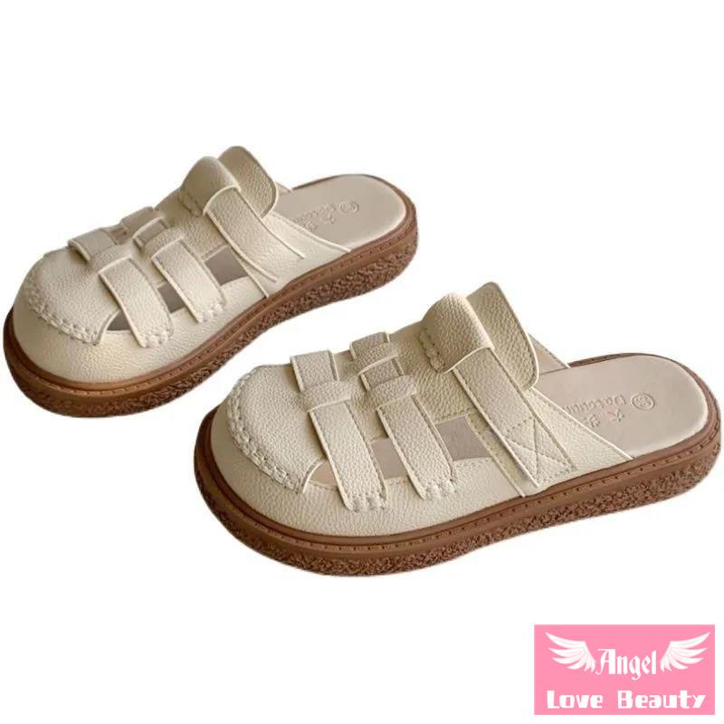 [Bán Chạy] ~ Giày Sandal Đế Cao Dày Dặn Khoét Lỗ To Phong Cách Mori Nhật Bản Mùa Hè Dễ Phối Đồ Cho Nữ