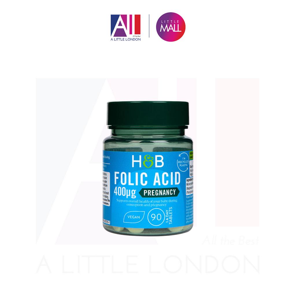 Viên uống bổ sung Acid Folic 400mg cho bà bầu Holland & Barrett